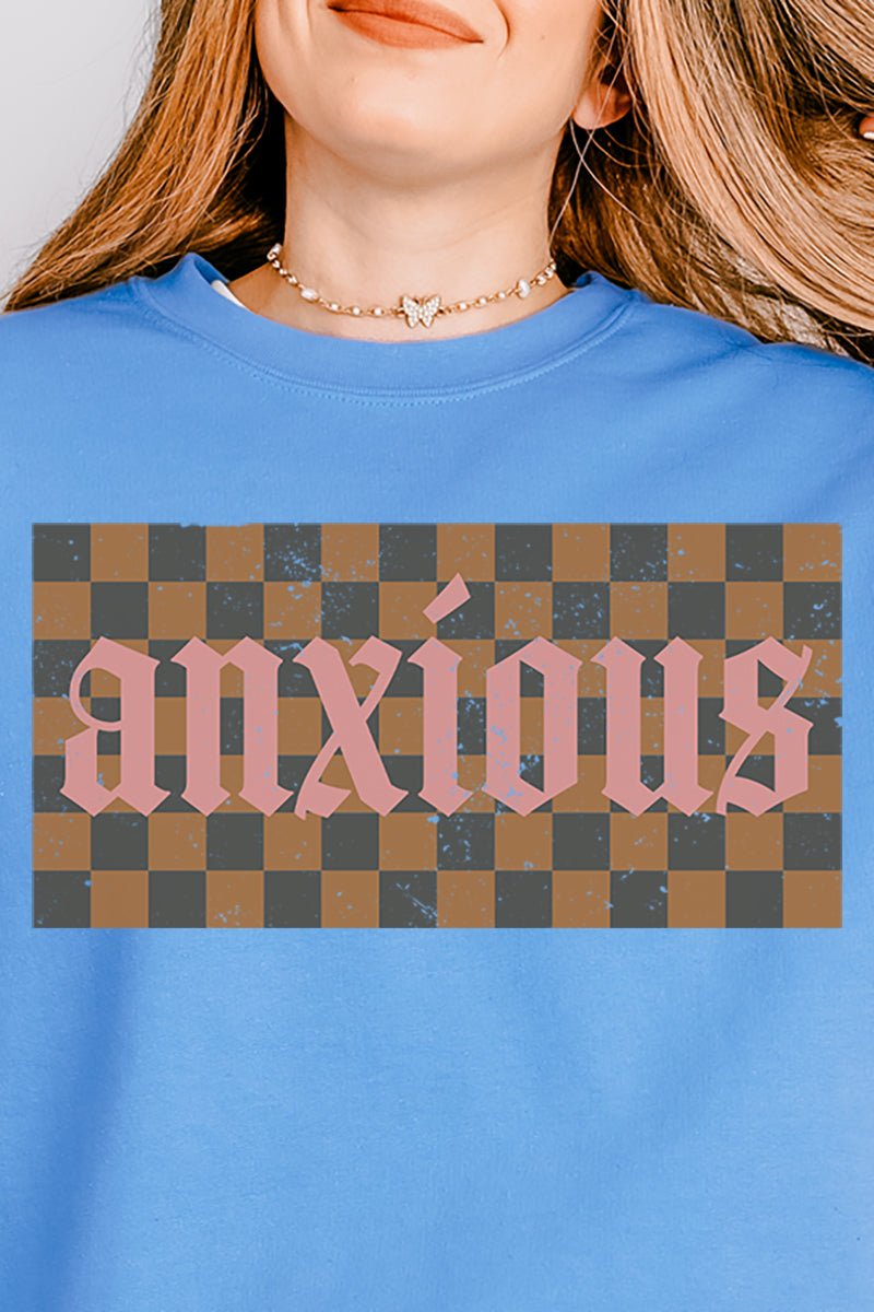 Checkered Anxious Unisex NuBlend Crew Sweatshirt - Wholesale Accessory Market