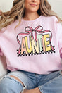 Checkered Bow Auntie Unisex NuBlend Crew Sweatshirt - Wholesale Accessory Market