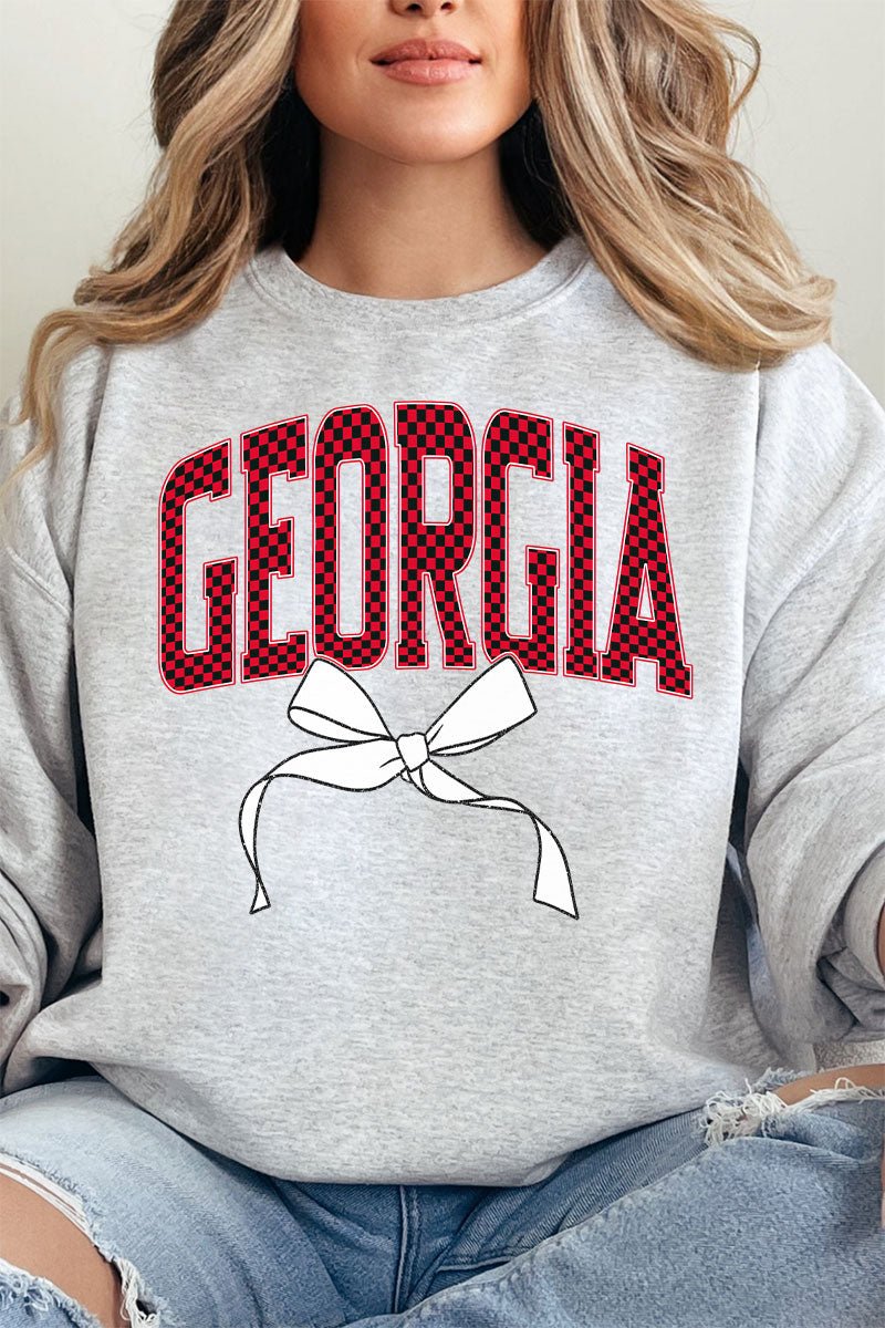 Checkered Coquette Georgia Unisex NuBlend Crew Sweatshirt - Wholesale Accessory Market