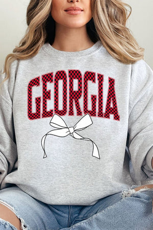 Checkered Coquette Georgia Unisex NuBlend Crew Sweatshirt - Wholesale Accessory Market