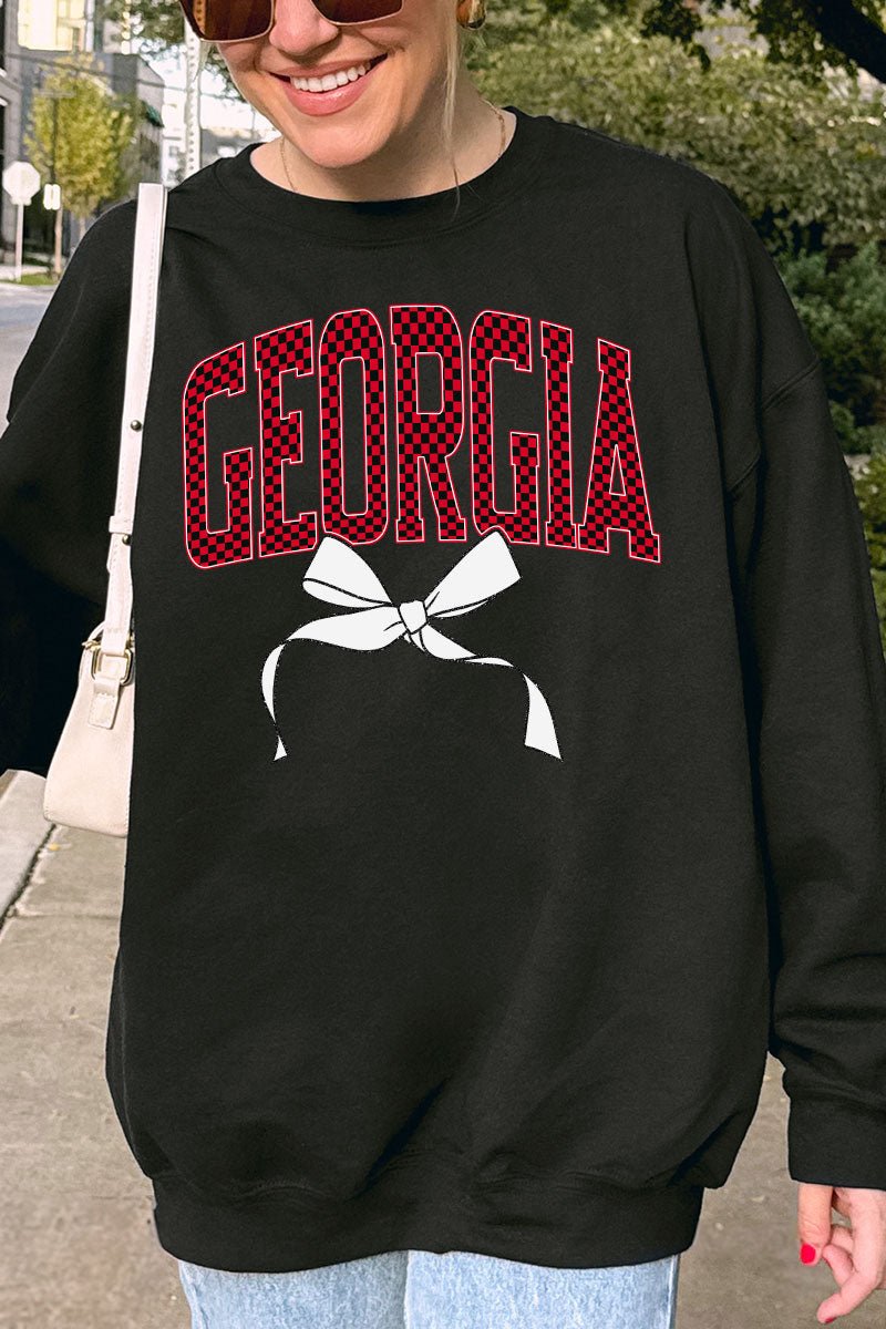 Checkered Coquette Georgia Unisex NuBlend Crew Sweatshirt - Wholesale Accessory Market
