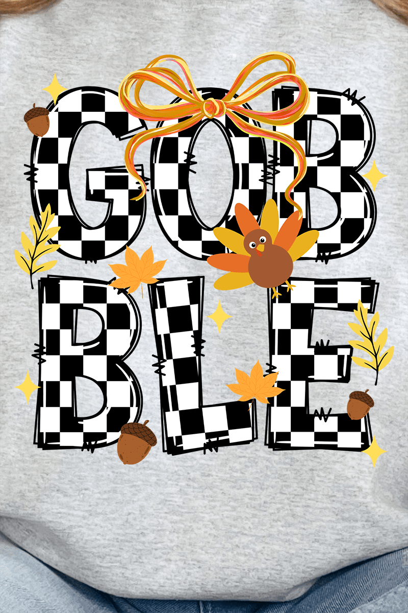 Checkered Gobble Coquette Unisex NuBlend Crew Sweatshirt - Wholesale Accessory Market