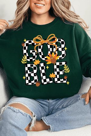Checkered Gobble Coquette Unisex NuBlend Crew Sweatshirt - Wholesale Accessory Market