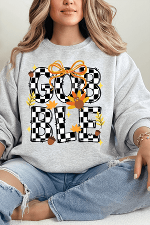 Checkered Gobble Coquette Unisex NuBlend Crew Sweatshirt - Wholesale Accessory Market
