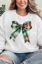 Christmas Plaid Coquette Bow Unisex NuBlend Crew Sweatshirt - Wholesale Accessory Market