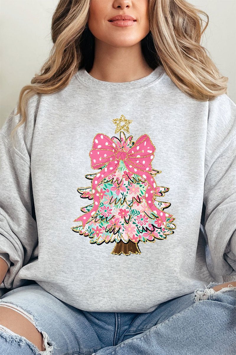 Christmas Tree Preppy Blossom Unisex NuBlend Crew Sweatshirt