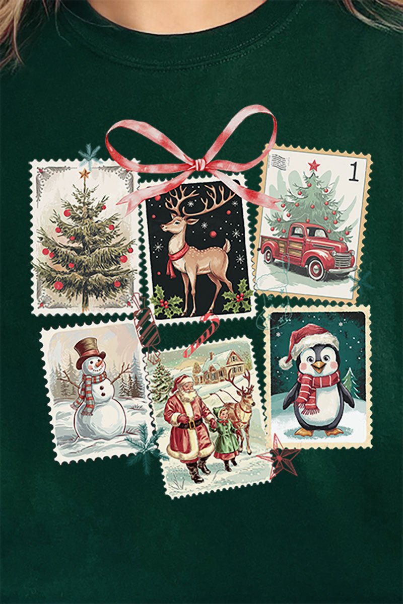 Christmas Vintage Stamps Unisex NuBlend Crew Sweatshirt - Wholesale Accessory Market