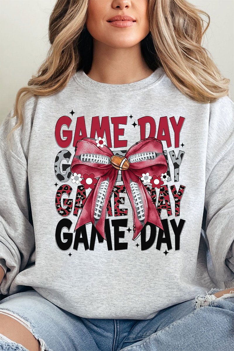 Crimson Stacked Gameday Unisex NuBlend Crew Sweatshirt - Wholesale Accessory Market