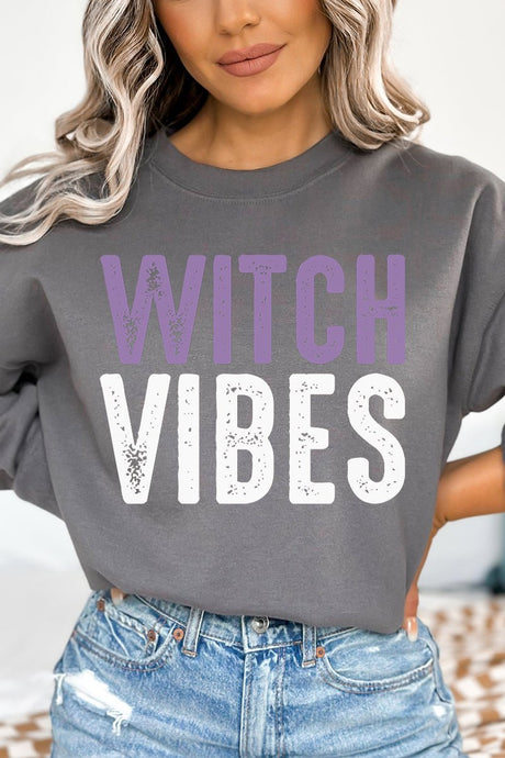 Distressed Witch Vibes Unisex NuBlend Crew Sweatshirt - Wholesale Accessory Market