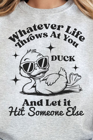 Duck And Let It Hit Someone Else Unisex NuBlend Crew Sweatshirt - Wholesale Accessory Market