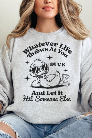 Duck And Let It Hit Someone Else Unisex NuBlend Crew Sweatshirt - Wholesale Accessory Market
