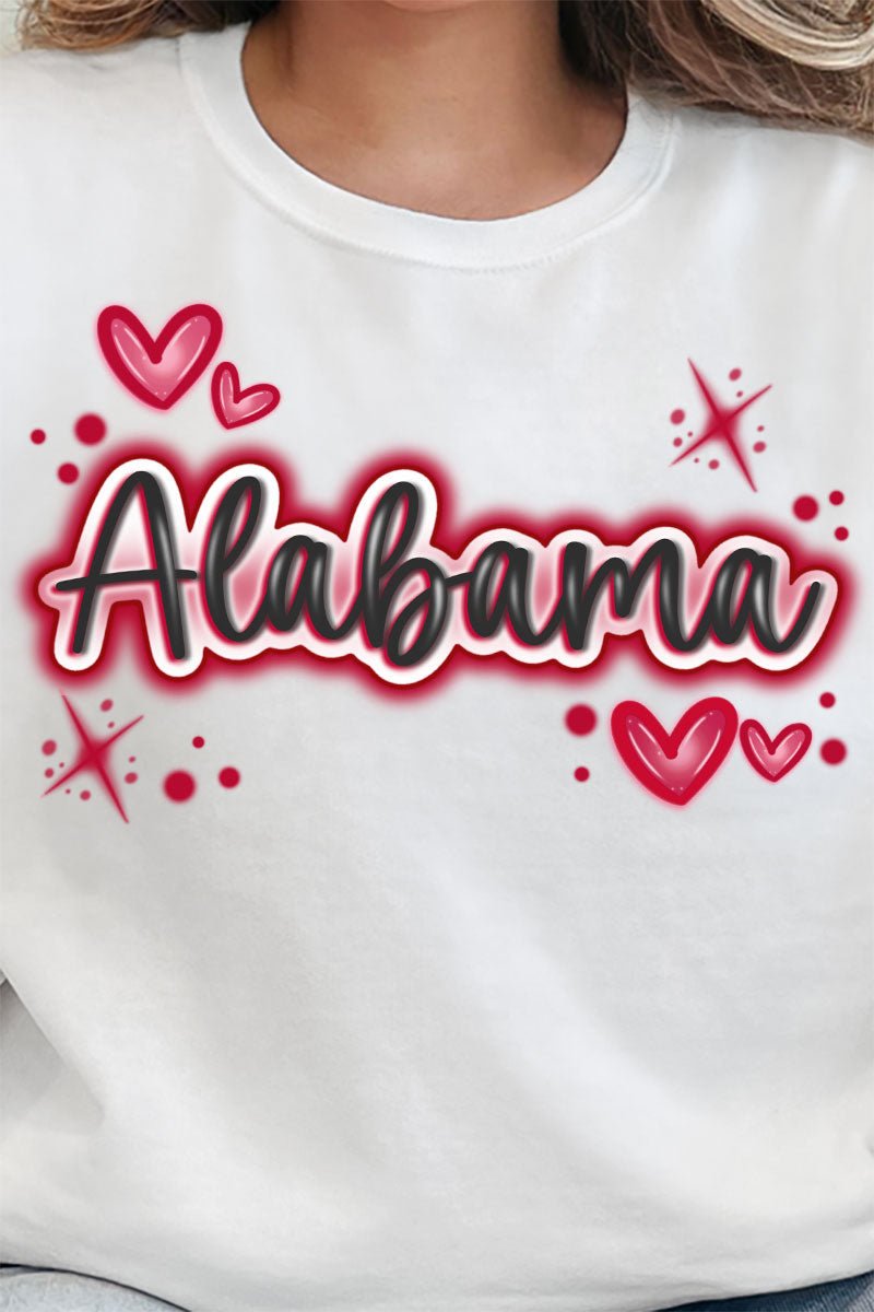 Faux Airbrush Alabama Unisex NuBlend Crew Sweatshirt - Wholesale Accessory Market