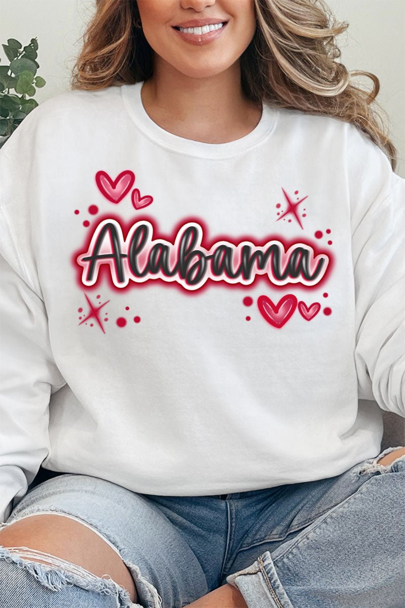 Faux Airbrush Alabama Unisex NuBlend Crew Sweatshirt - Wholesale Accessory Market