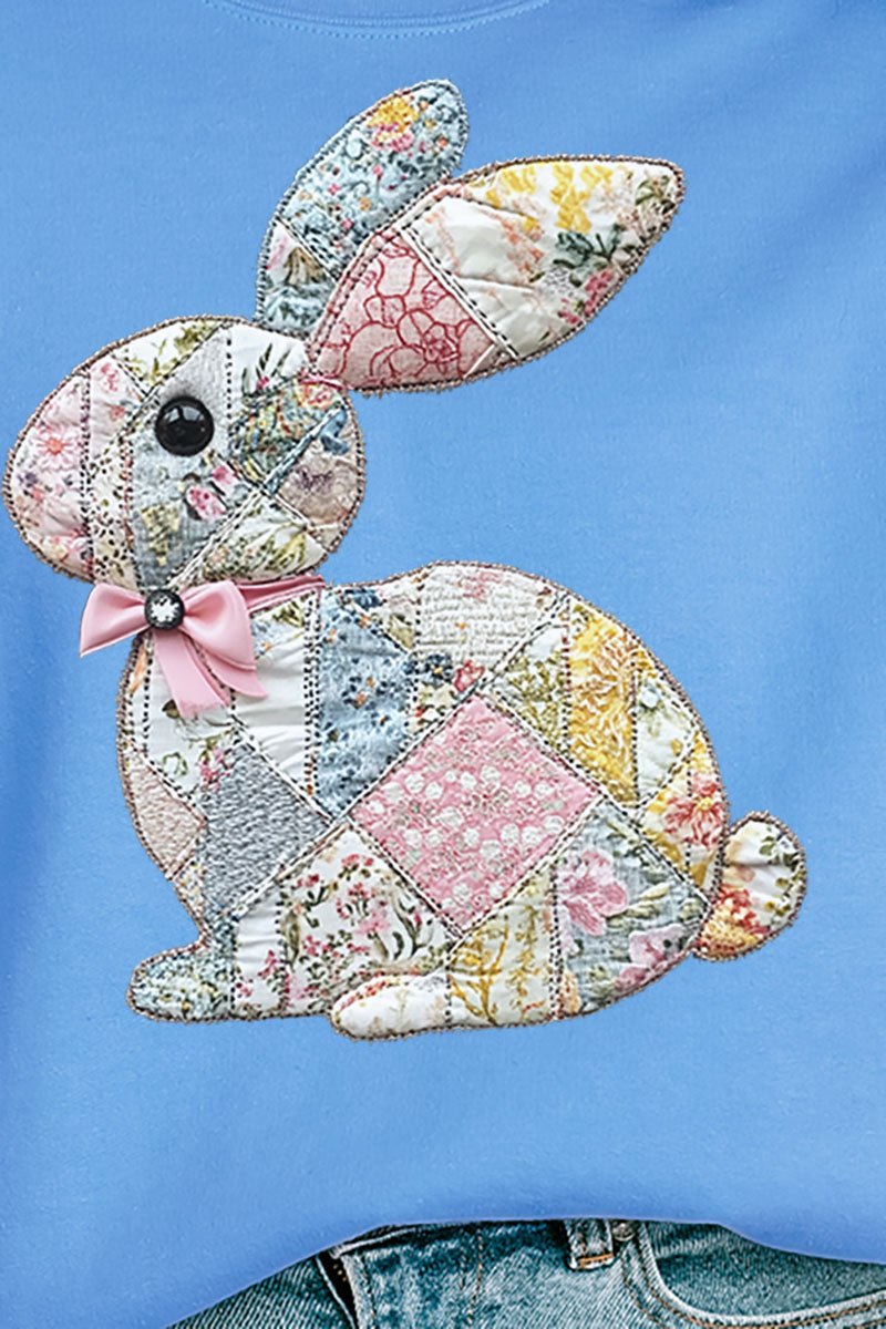 Faux Quilted Bunny Unisex NuBlend Crew Sweatshirt - Wholesale Accessory Market