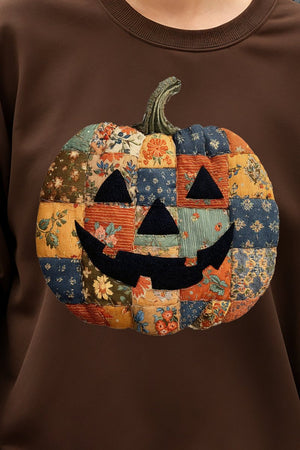 Faux Quilted Pumpkin Unisex NuBlend Crew Sweatshirt - Wholesale Accessory Market