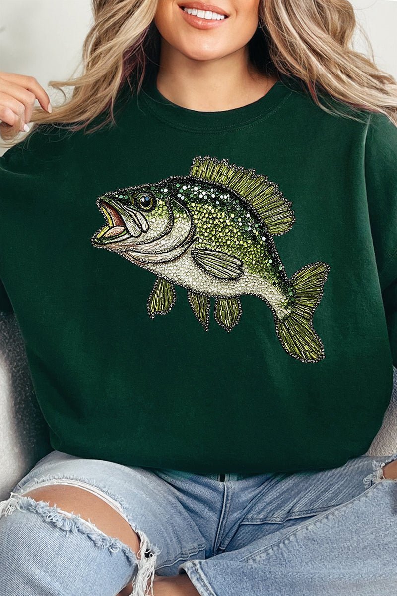 Faux Rhinestone Bass Unisex NuBlend Crew Sweatshirt - Wholesale Accessory Market