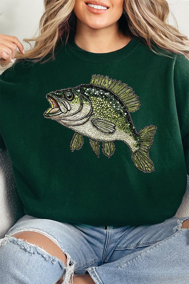 Faux Rhinestone Bass Unisex NuBlend Crew Sweatshirt - Wholesale Accessory Market
