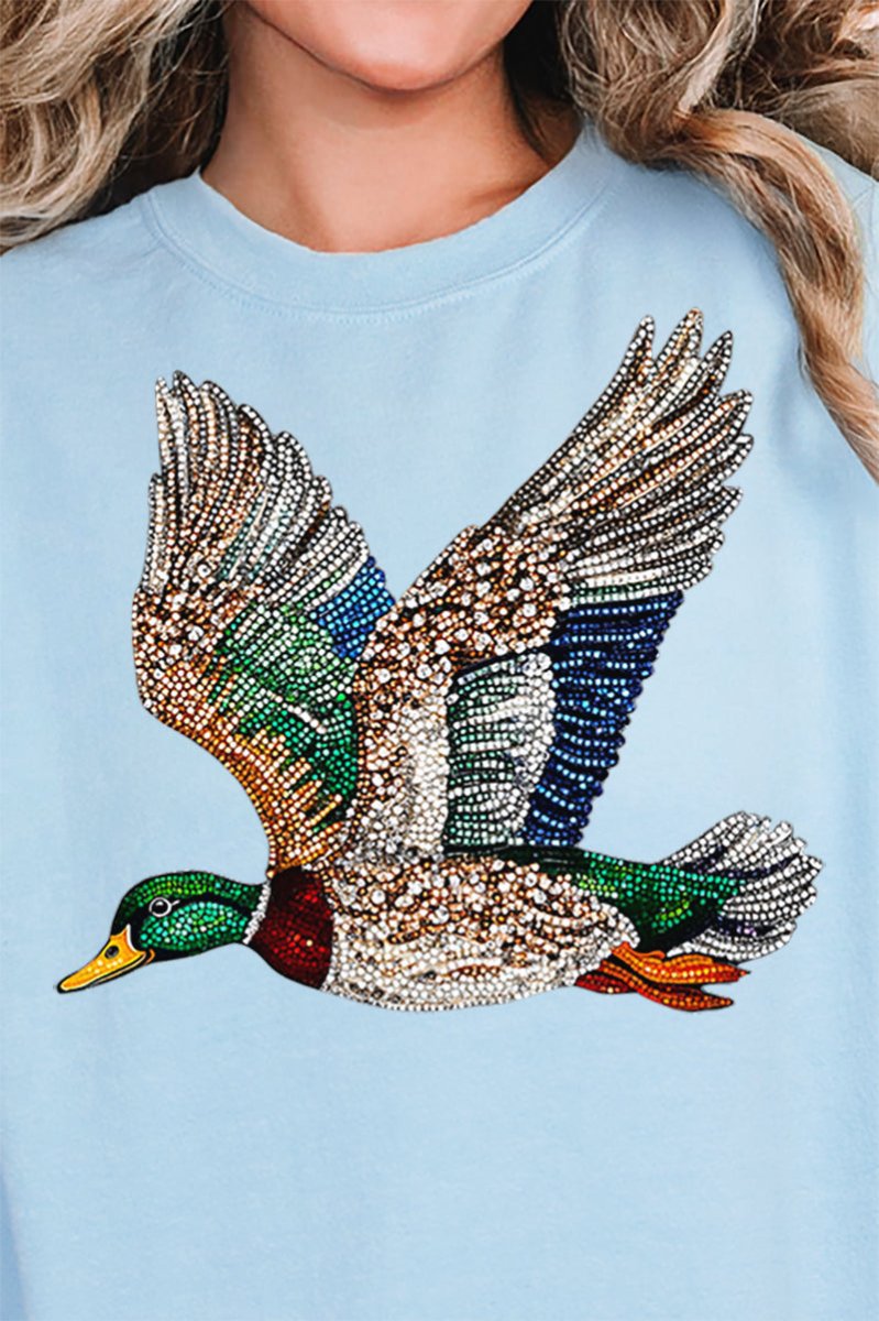 Faux Rhinestone Mallard Unisex NuBlend Crew Sweatshirt - Wholesale Accessory Market