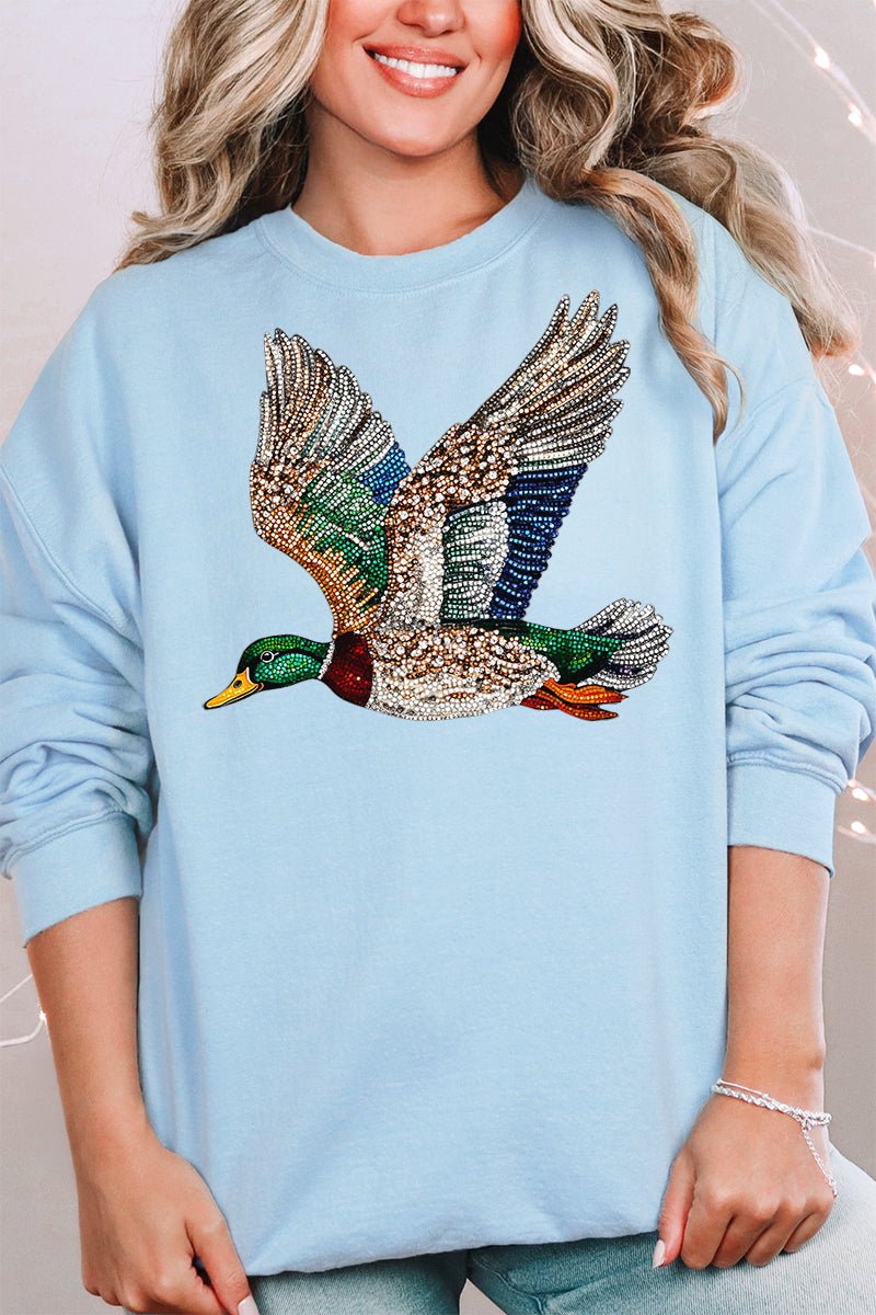 Faux Rhinestone Mallard Unisex NuBlend Crew Sweatshirt - Wholesale Accessory Market