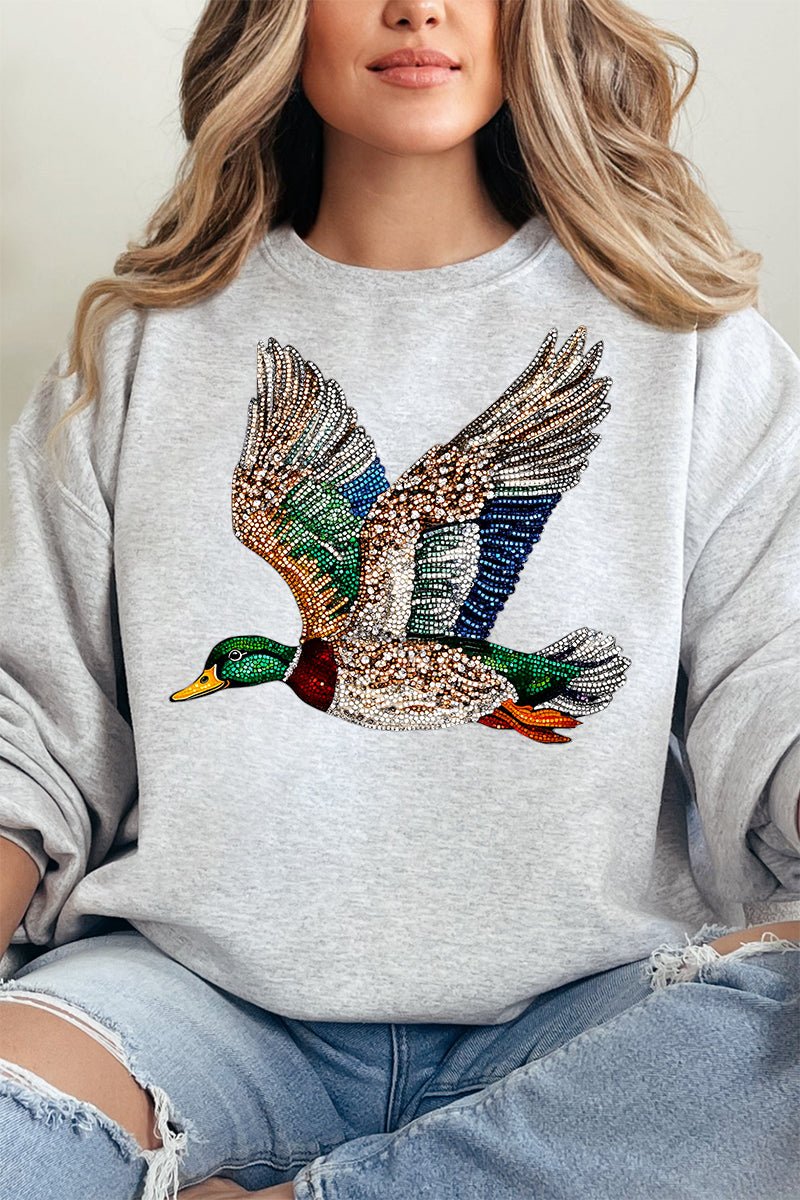 Faux Rhinestone Mallard Unisex NuBlend Crew Sweatshirt - Wholesale Accessory Market