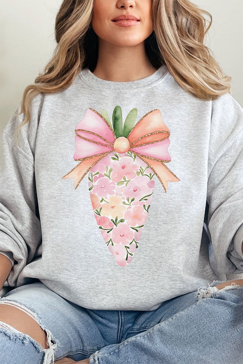 Floral Spring Carrot Unisex NuBlend Crew Sweatshirt - Wholesale Accessory Market
