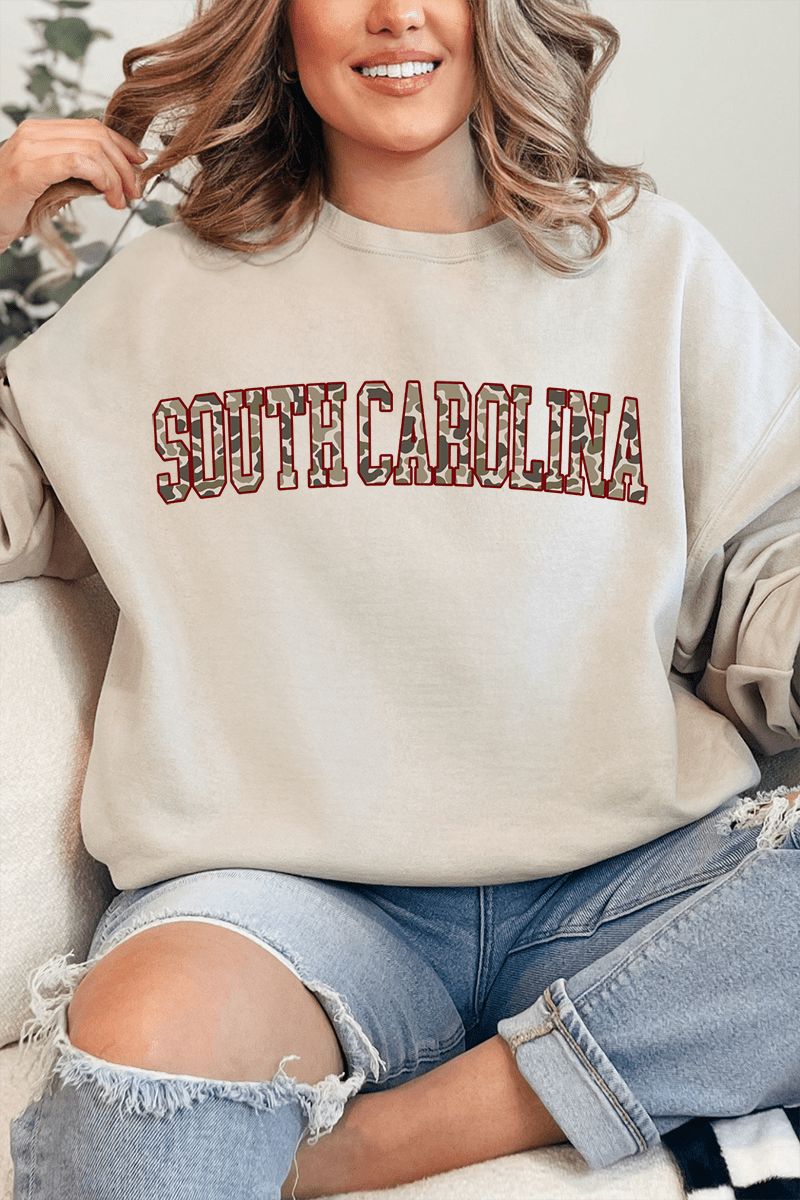 Garnet South Carolina Camo Unisex NuBlend Crew Sweatshirt - Wholesale Accessory Market