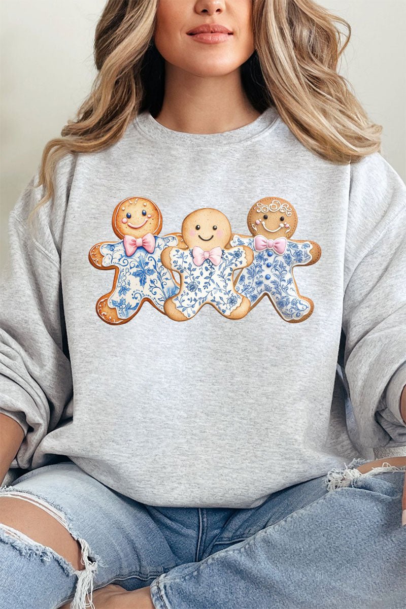 Gingerbread Chinoiserie Christmas Unisex NuBlend Crew Sweatshirt - Wholesale Accessory Market