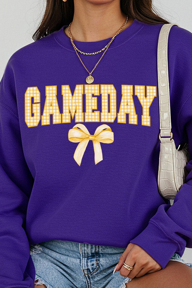 Gold Gingham Gameday Unisex NuBlend Crew Sweatshirt - Wholesale Accessory Market