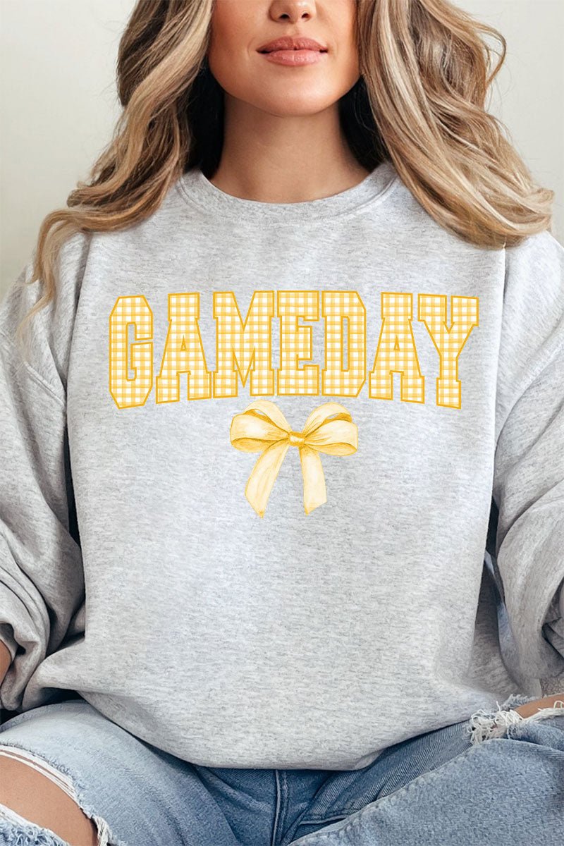 Gold Gingham Gameday Unisex NuBlend Crew Sweatshirt - Wholesale Accessory Market