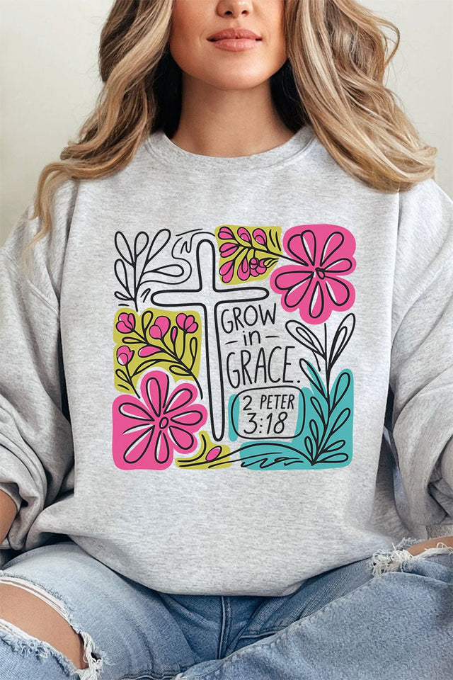 Grow In Grace Doodle Unisex NuBlend Crew Sweatshirt - Wholesale Accessory Market
