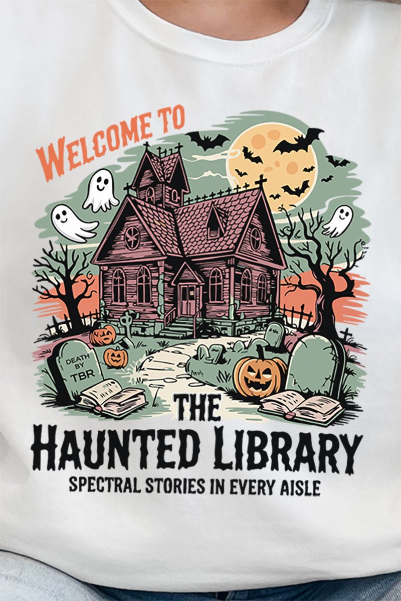 Haunted Library Unisex NuBlend Crew Sweatshirt - Wholesale Accessory Market