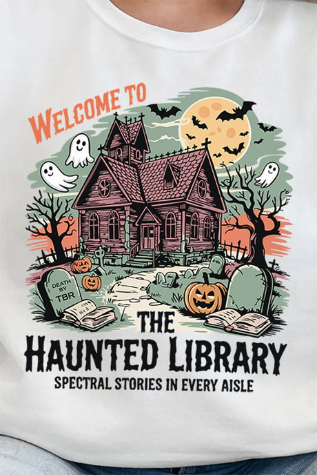 Haunted Library Unisex NuBlend Crew Sweatshirt - Wholesale Accessory Market