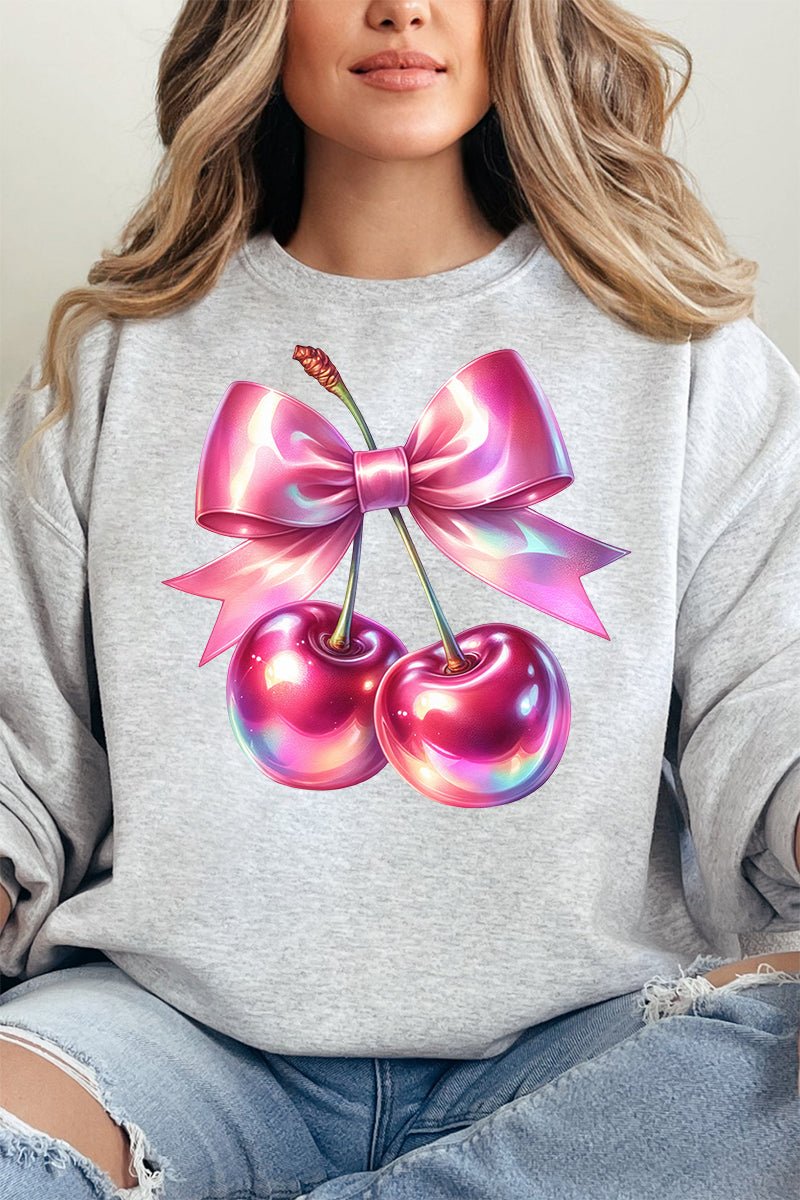 Holographic Coquette Cherries Unisex NuBlend Crew Sweatshirt - Wholesale Accessory Market