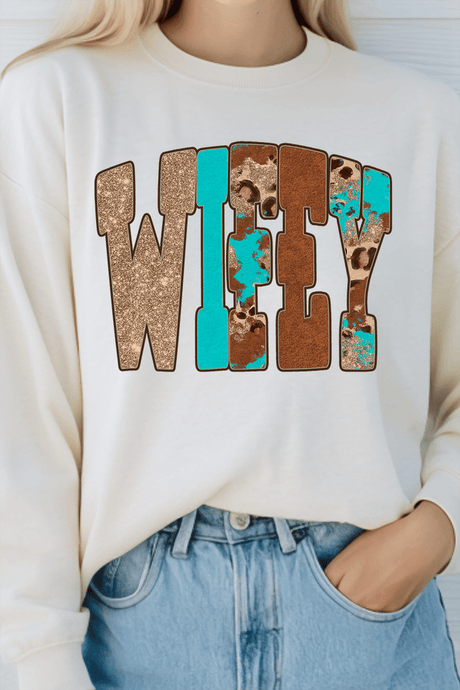 Leopard Love Wifey Unisex NuBlend Crew Sweatshirt - Wholesale Accessory Market