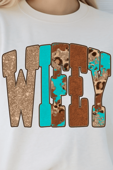 Leopard Love Wifey Unisex NuBlend Crew Sweatshirt - Wholesale Accessory Market