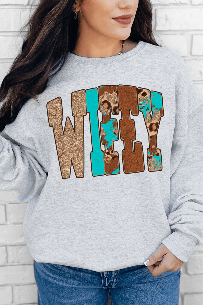 Leopard Love Wifey Unisex NuBlend Crew Sweatshirt - Wholesale Accessory Market