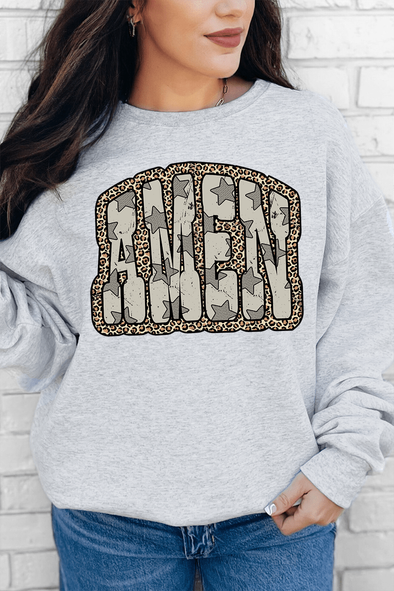 Leopard Star Amen Unisex NuBlend Crew Sweatshirt - Wholesale Accessory Market