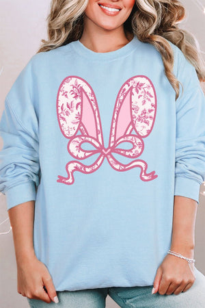 Mauve Chinoiserie Bunny Ears Unisex NuBlend Crew Sweatshirt - Wholesale Accessory Market