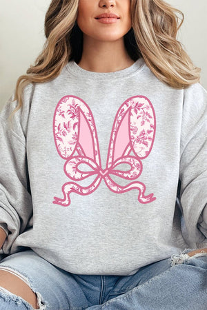 Mauve Chinoiserie Bunny Ears Unisex NuBlend Crew Sweatshirt - Wholesale Accessory Market