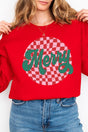 Merry Retro Check Unisex NuBlend Crew Sweatshirt - Wholesale Accessory Market