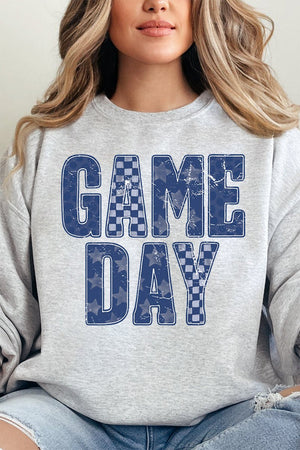 Navy Starry Game Day Unisex NuBlend Crew Sweatshirt - Wholesale Accessory Market