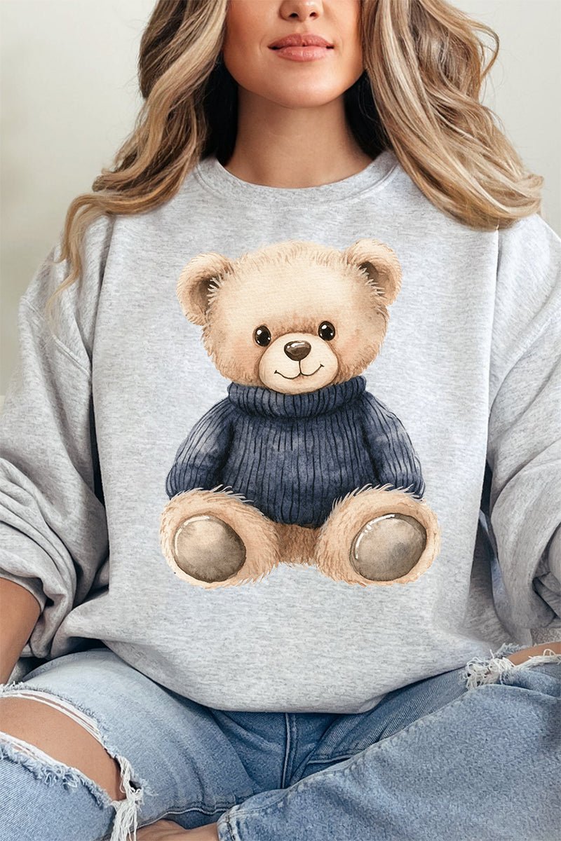 Navy Vintage Teddy Bear Unisex NuBlend Crew Sweatshirt - Wholesale Accessory Market