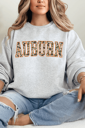 Orange Auburn Camo Unisex NuBlend Crew Sweatshirt - Wholesale Accessory Market