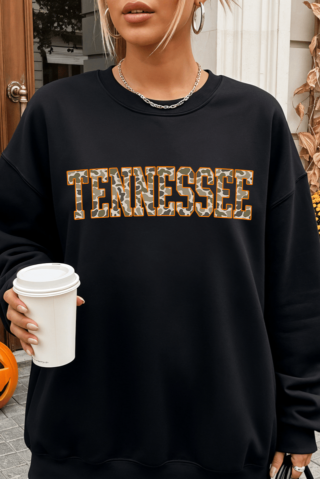 Orange Tennessee Camo Unisex NuBlend Crew Sweatshirt - Wholesale Accessory Market