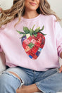 Patchwork Strawberry Unisex NuBlend Crew Sweatshirt - Wholesale Accessory Market