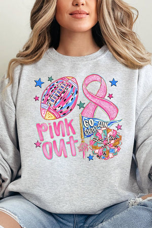 Pink Out Ribbon Doodle Unisex NuBlend Crew Sweatshirt - Wholesale Accessory Market