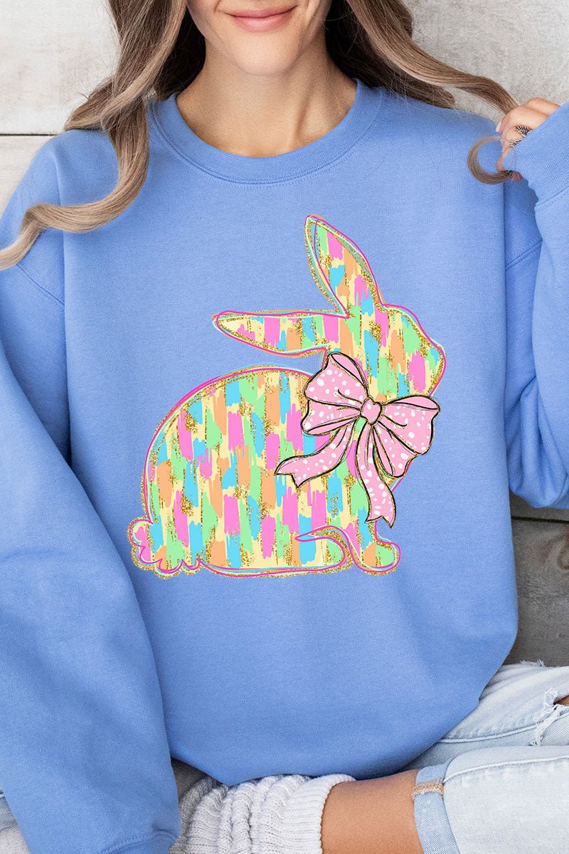 Preppy Brushed Bunny Unisex NuBlend Crew Sweatshirt - Wholesale Accessory Market