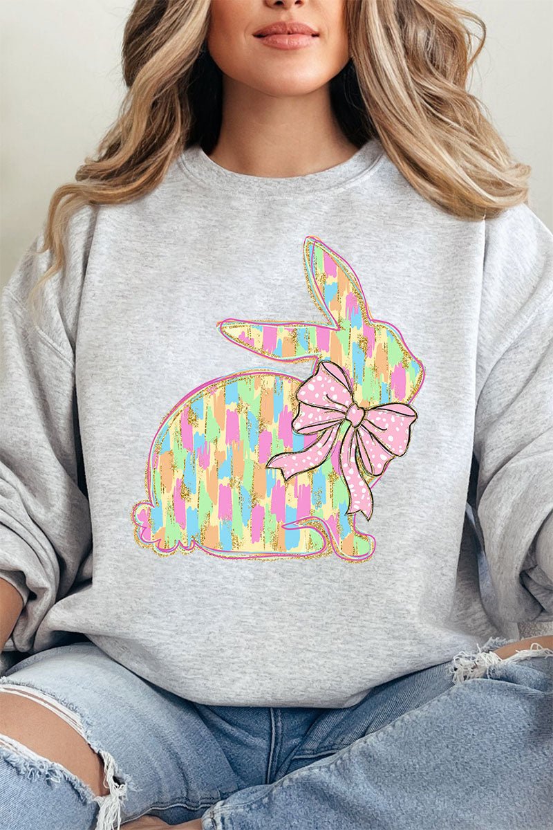 Preppy Brushed Bunny Unisex NuBlend Crew Sweatshirt - Wholesale Accessory Market