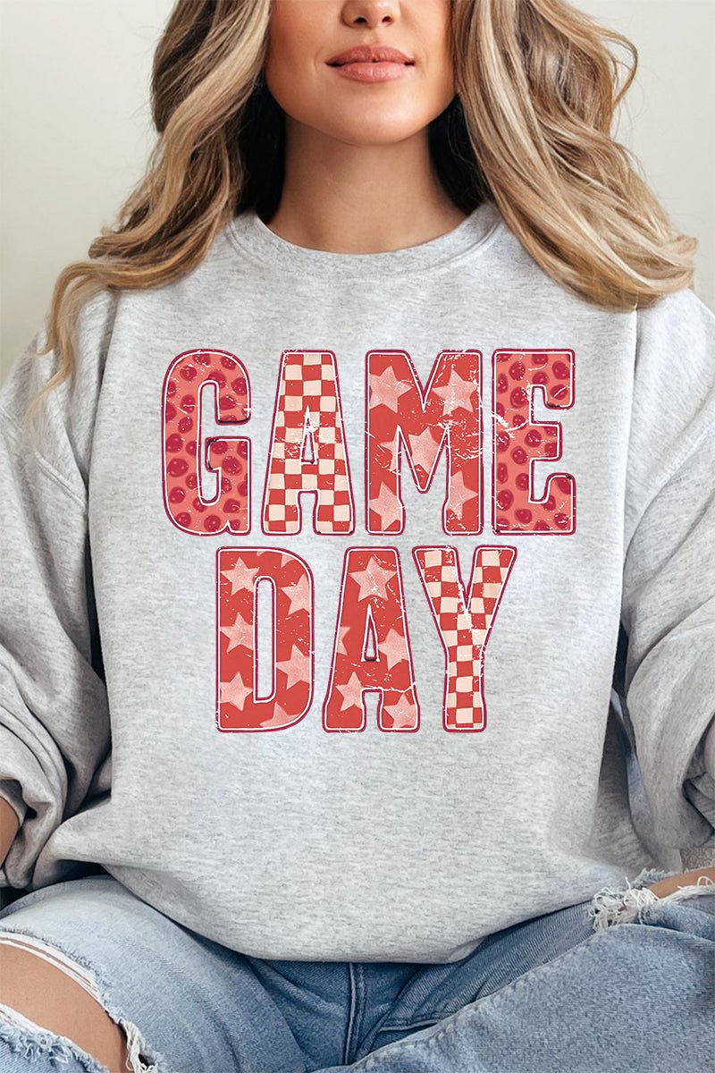 Red Starry Game Day Unisex NuBlend Crew Sweatshirt - Wholesale Accessory Market
