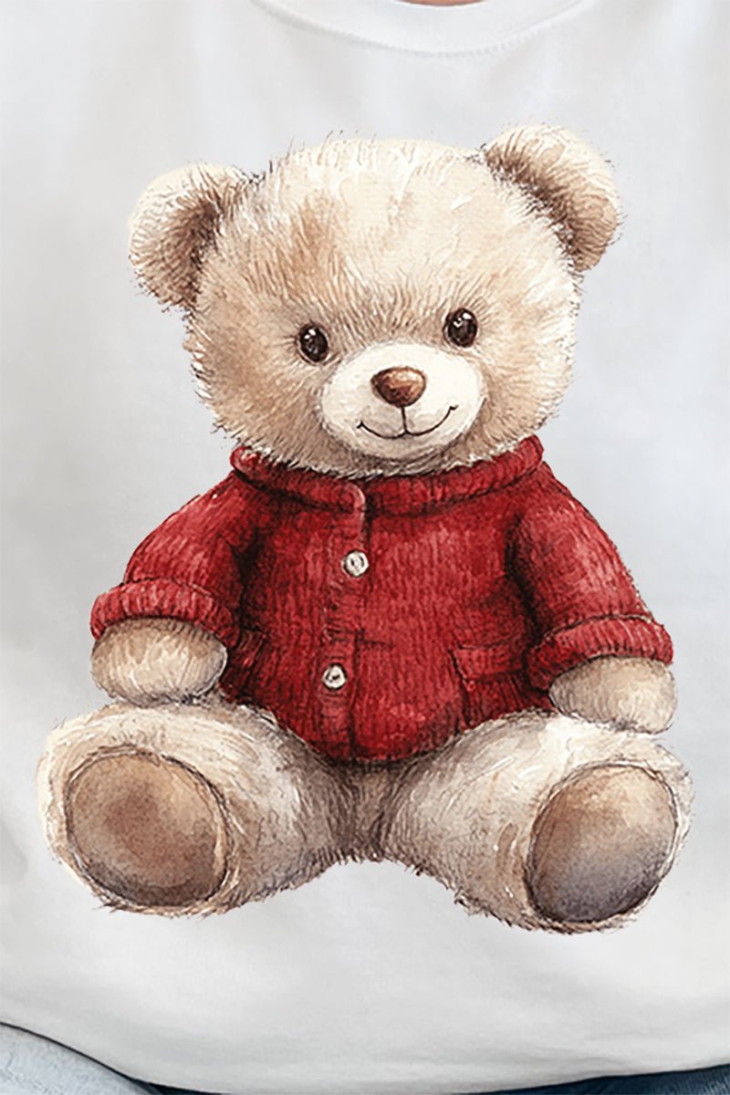 Red Vintage Teddy Bear Unisex NuBlend Crew Sweatshirt - Wholesale Accessory Market